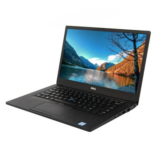 Laptop Dell de 7th Gen, con pantalla de 14 pulgadas, procesador Core i5, 8 GB de memoria RAM y disco duro SSD de 256 GB.